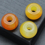 Natural Stone Big Hole Beads Bright Agates 12x18mm
