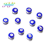 15pcs 10mm Evil Eye Enamel Beads for DIY Jewelry Making