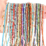 Mixed Gemstone Round Tube Beads Natural Stones for Jewelry Making