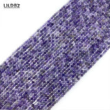 3mm Natural Stone Amethyst Faceted Beads for DIY Necklace 15.5 Inches