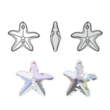 14mm Starfish Pendant Charms Crystal Glass Beads DIY Jewelry Making