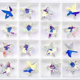 14mm Starfish Pendant Charms Crystal Glass Beads DIY Jewelry Making