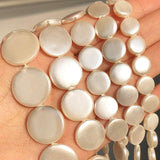 Round Pearl Shell Beads for Jewelry Making DIY 15''inches