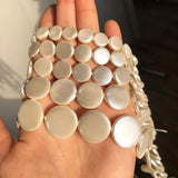 Round Pearl Shell Beads for Jewelry Making DIY 15''inches