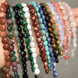 Faceted Stone Beads for Jewelry Making DIY Bracelet 7.5''