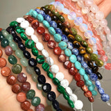 Faceted Stone Beads for Jewelry Making DIY Bracelet 7.5''