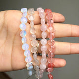 Faceted Stone Beads for Jewelry Making DIY Bracelet 7.5''