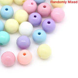 6mm Acrylic Spacer Beads Round Ball Mixed Loose Beads For Women DIY