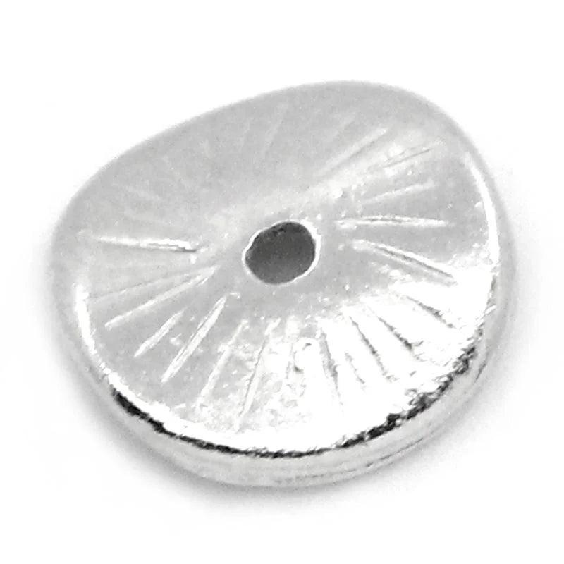 100PCS Spacer Beads Round Alloy Silver 10x9mm DIY Jewelry Findings Wholesale