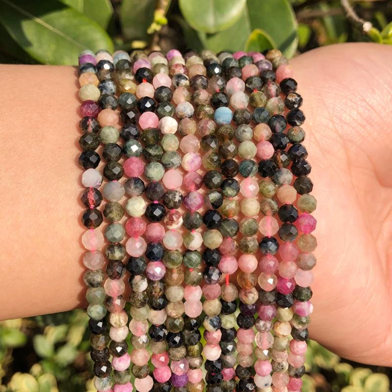 2/3/4mm Tourmaline Loose Beads for Jewelry Making 15''