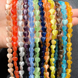 Cat Eye Love Heart Shape 8mm Opal Stone Beads for Jewelry Making
