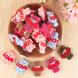 5Pcs Rabbit Love Chocolate Cartoon Silicone Beads DIY Pacifier Chain Necklace