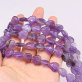Heart Amethyst Natural Stone Beads for DIY Jewelry Making
