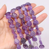 Heart Amethyst Natural Stone Beads for DIY Jewelry Making