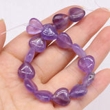 Heart Amethyst Natural Stone Beads for DIY Jewelry Making