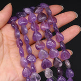 Heart Amethyst Natural Stone Beads for DIY Jewelry Making