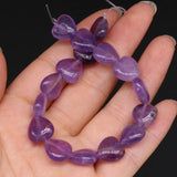 Heart Amethyst Natural Stone Beads for DIY Jewelry Making
