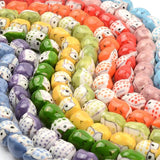 15mm Hand Painted Owl Ceramic Beads Pendant for Jewelry Making DIY