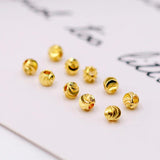 Brass Plated Faceted Moon Cut Spacer Bead Jewelry Making Supplies