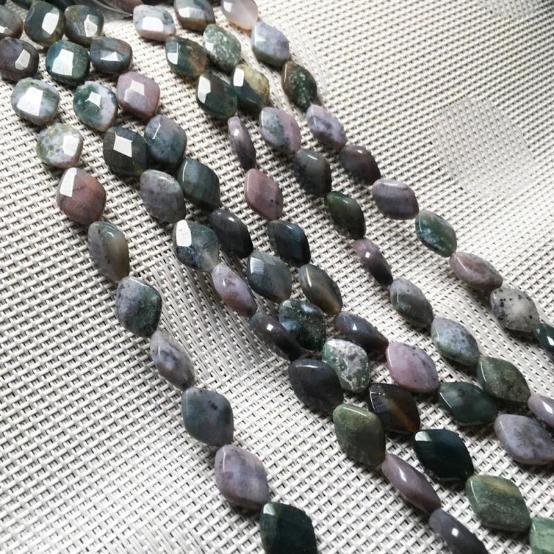 Faceted Square Agates Beads for Jewelry Making DIY