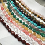 Faceted Square Agates Beads for Jewelry Making DIY