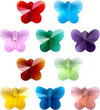 10mm 14mm Austrian Crystal Butterfly Pendants Beads Vertical Hole DIY Making