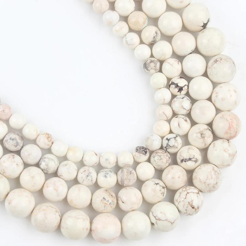 Matte Mongolia Howlite Top Round Spacer Beads 15 Inch 6/8/10mm