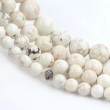 Matte Mongolia Howlite Top Round Spacer Beads 15 Inch 6/8/10mm