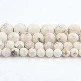 Matte Mongolia Howlite Top Round Spacer Beads 15 Inch 6/8/10mm