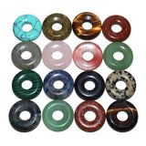 5pcs Natural Stone Donut Pendant Beads Jewelry Making DIY Necklace