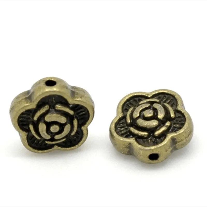 7mm Metal Spacer Beads Flower Antique Bronze Loose Beads DIY Making Braceletls