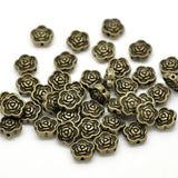 7mm Metal Spacer Beads Flower Antique Bronze Loose Beads DIY Making Braceletls