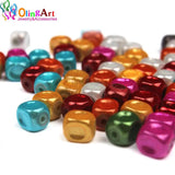 OlingArt 8mm 100pcs Mixed 3D Illusion Miracle beads Acrylic Spacer