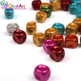 OlingArt 8mm 100pcs Mixed 3D Illusion Miracle beads Acrylic Spacer