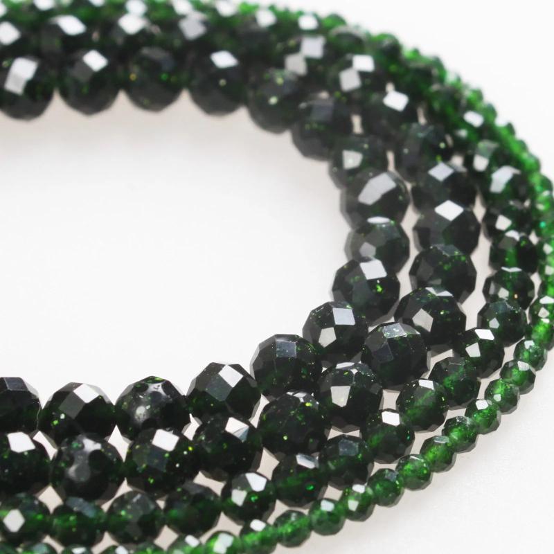Green Sandstone Small Faceted Loose Beads 2 3 4mm