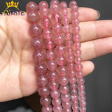 Strawberry Quartz Round Spacer Beads 15'' 6 8 10mm