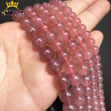 Strawberry Quartz Round Spacer Beads 15'' 6 8 10mm