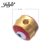 50PCS 5mm Enamel Spacers Beads Jewelry Making DIY Bracelets Pendants Findings