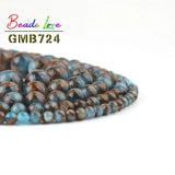 Natural Lake Cloisonne Jaspers Stone Round Loose Beads 4-12mm