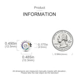 Rainbow Zircon Evil Sun Eye Silver Beads Charm for Jewelry Making