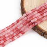 Red Chalcedony Jades Cylinder Stone Beads for DIY Jewelry Making