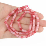 Red Chalcedony Jades Cylinder Stone Beads for DIY Jewelry Making