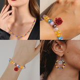 Mixed Glass Rondelle Beads for Jewelry Making DIY