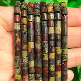 Dragon Blood Stone Beads 4x4mm Cylinder Shape Spacer Beads