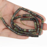 Dragon Blood Stone Beads 4x4mm Cylinder Shape Spacer Beads