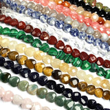 Heart Shape Faceted Natural Stone Beads for Jewelry Making DIY