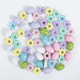 50Pcs Easter Wooden Beads Decorations for Party