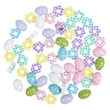50Pcs Easter Wooden Beads Decorations for Party
