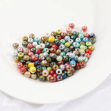 7mm-6mm Ceramic Beads Round At Random Plating Loose Spacer Beads