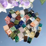 Square Stone Agates Jades Amazonite Cube Beads 15in